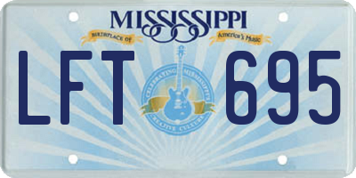 MS license plate LFT695