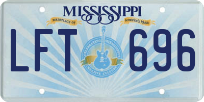 MS license plate LFT696