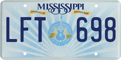 MS license plate LFT698
