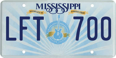 MS license plate LFT700