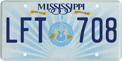 MS license plate LFT708