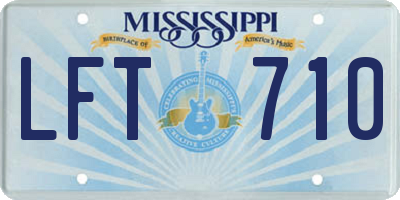 MS license plate LFT710