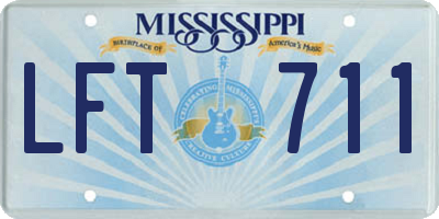 MS license plate LFT711