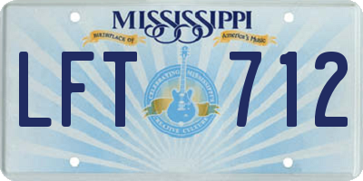 MS license plate LFT712