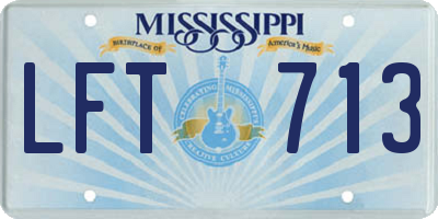 MS license plate LFT713