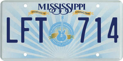 MS license plate LFT714