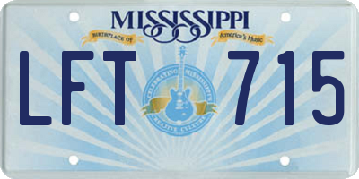 MS license plate LFT715