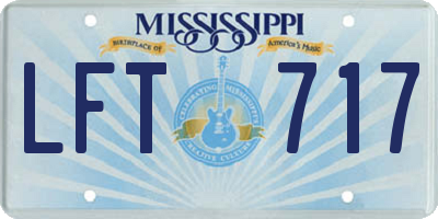 MS license plate LFT717