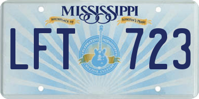 MS license plate LFT723