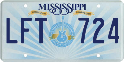 MS license plate LFT724