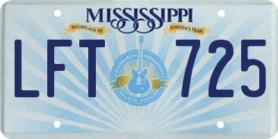MS license plate LFT725