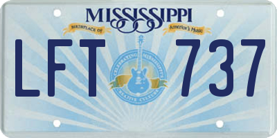 MS license plate LFT737