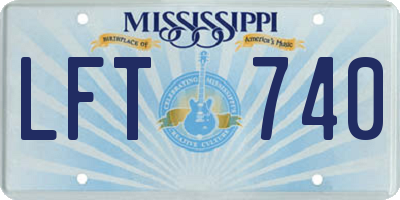 MS license plate LFT740