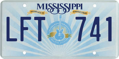MS license plate LFT741