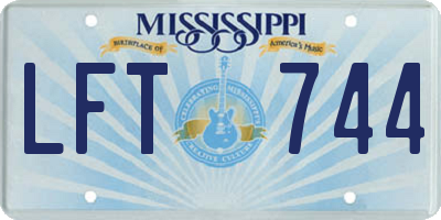 MS license plate LFT744