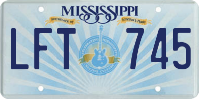 MS license plate LFT745