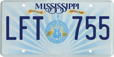 MS license plate LFT755