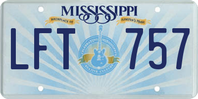 MS license plate LFT757