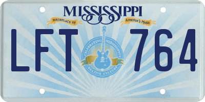 MS license plate LFT764