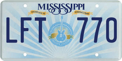MS license plate LFT770
