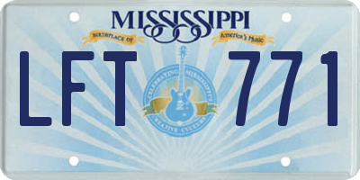 MS license plate LFT771