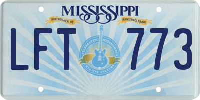 MS license plate LFT773