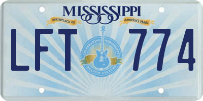 MS license plate LFT774