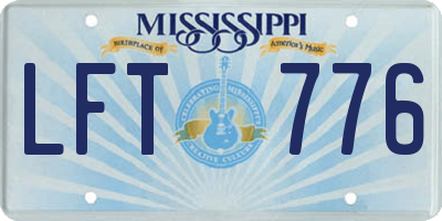 MS license plate LFT776