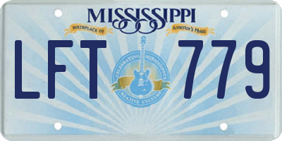 MS license plate LFT779