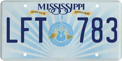 MS license plate LFT783