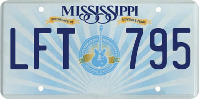 MS license plate LFT795