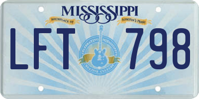 MS license plate LFT798