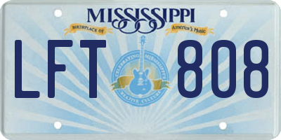 MS license plate LFT808
