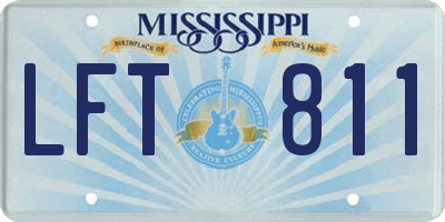 MS license plate LFT811