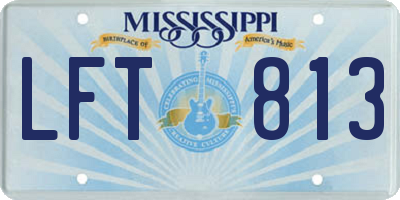MS license plate LFT813