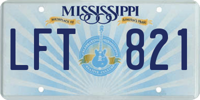 MS license plate LFT821