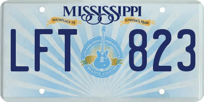 MS license plate LFT823
