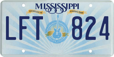 MS license plate LFT824