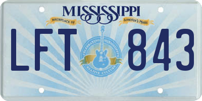 MS license plate LFT843