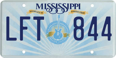 MS license plate LFT844