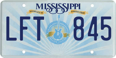 MS license plate LFT845