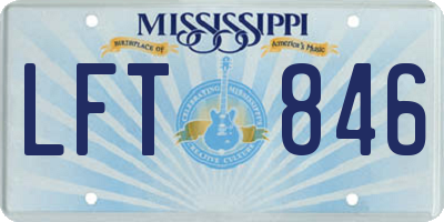MS license plate LFT846