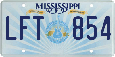 MS license plate LFT854