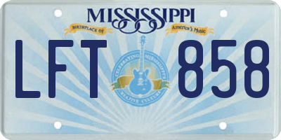 MS license plate LFT858