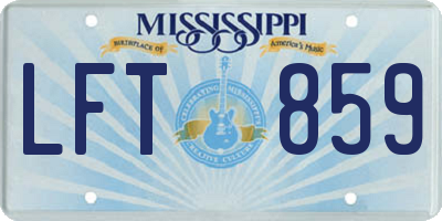 MS license plate LFT859
