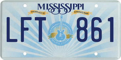 MS license plate LFT861