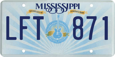 MS license plate LFT871