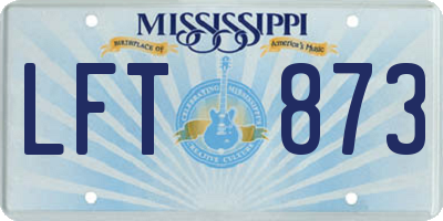 MS license plate LFT873