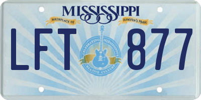 MS license plate LFT877