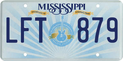 MS license plate LFT879